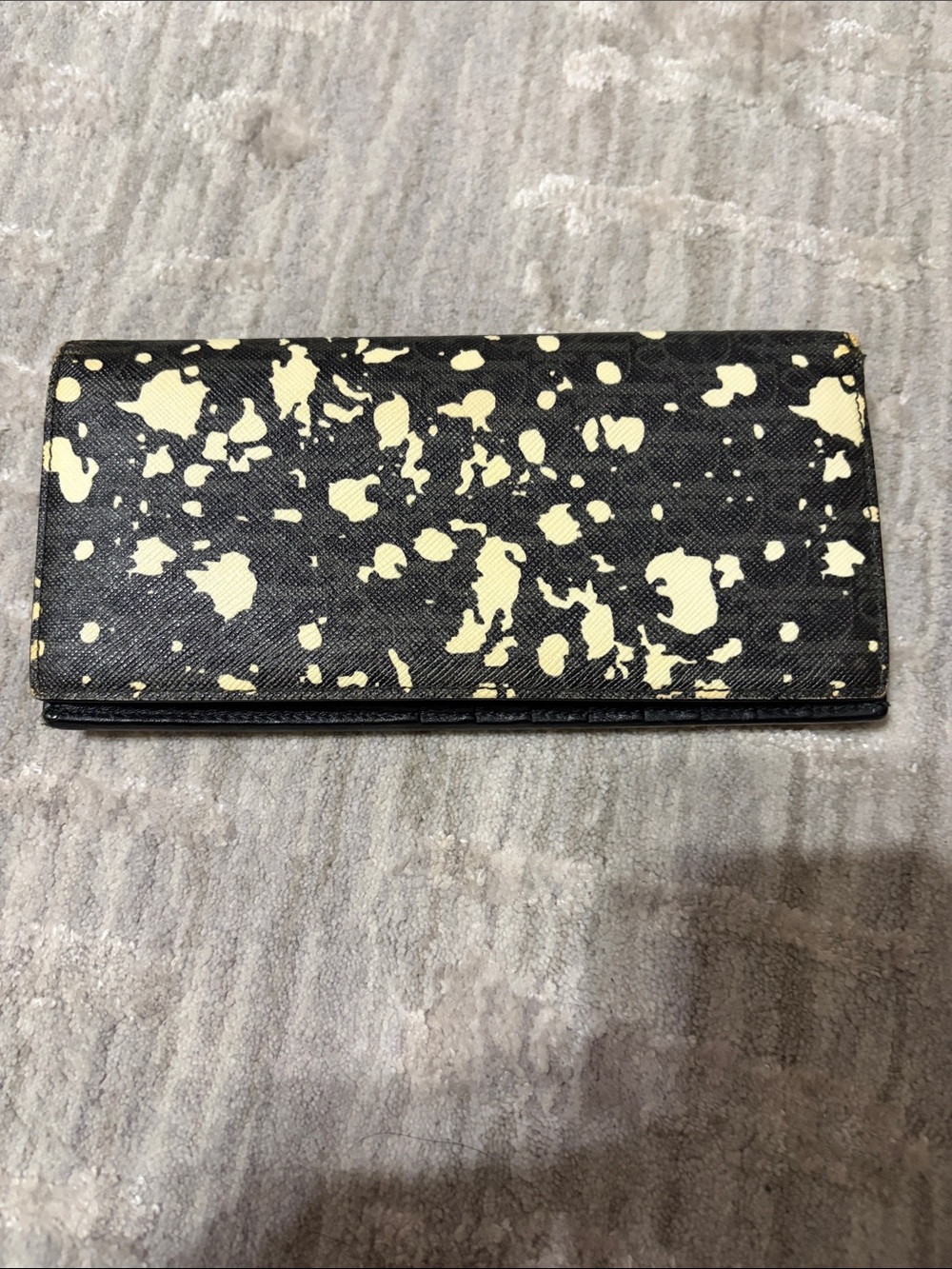 DIOR Classic Black and Cream Long Wallet